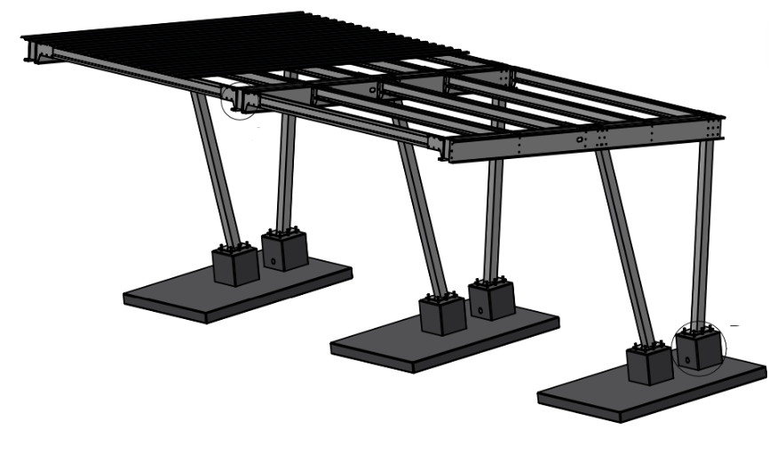 solar carport enkele vlakken