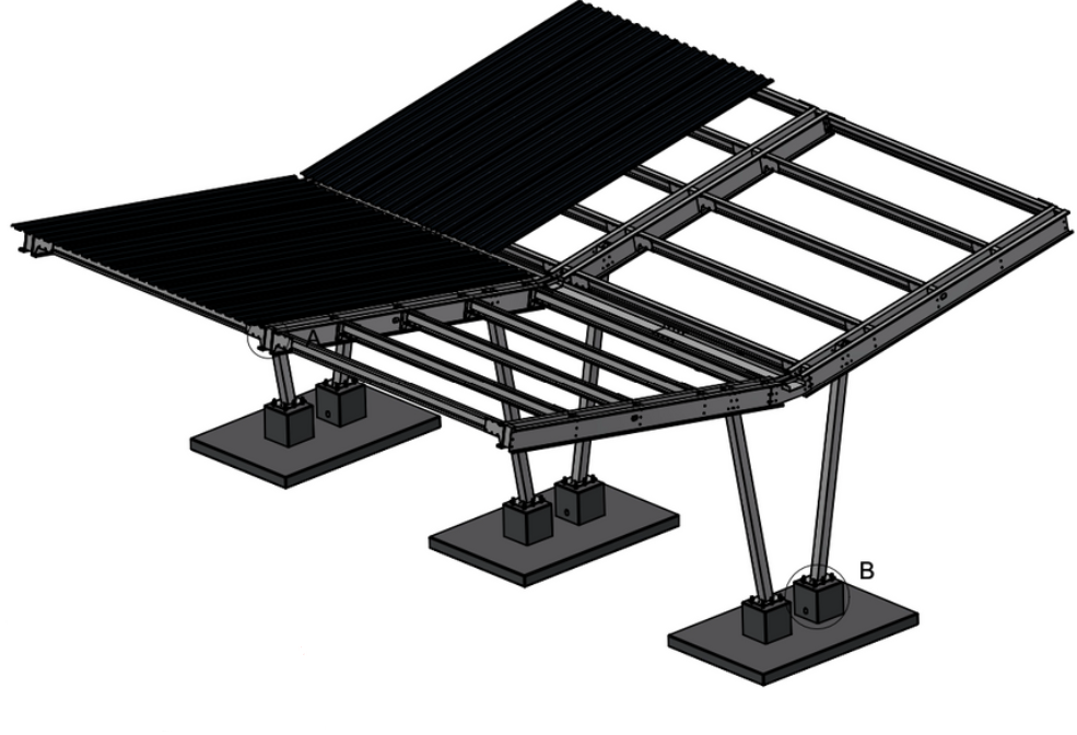 solar carport dubbele parkeervlakken